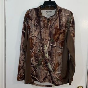 Realtree Performance Camouflage - Long Sleeve Shirt - Quarter Zip - M
